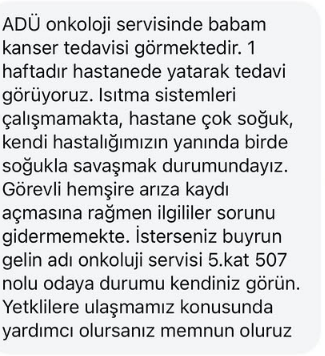 Adü Onkoloji Servisinde Onkoloji Hastaları Soğukla Da Mücadele Ediyor