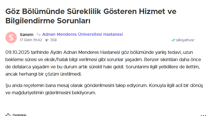Adü’de Randevu Krizi Büyüyor (1)
