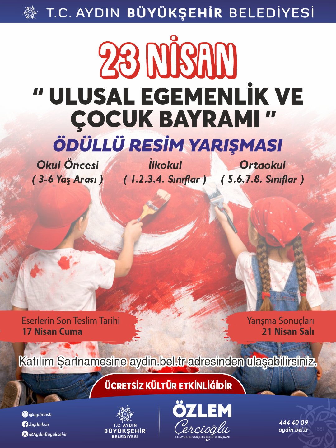 Büyükşehir'den 23 Nisan temalı ödüllü resim yarışması
