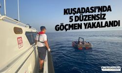 Kuşadası’nda 5 düzensiz göçmen yakalandı