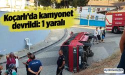 Koçarlı’da kamyonet devrildi: 1 yaralı