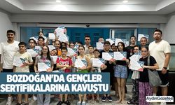 Bozdoğan'da gençler sertifikalarına kavuştu