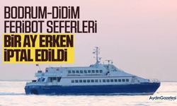 Bodrum-Didim feribot seferleri bir ay erken iptal edildi