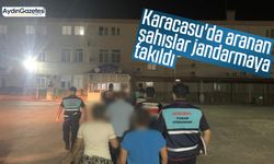 Karacasu'da aranan şahıslar jandarmaya takıldı