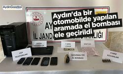 Aydın'da bir otomobilde yapılan aramada el bombası ele geçirildi