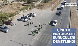 Çine'de motosiklet sürücüleri denetlendi