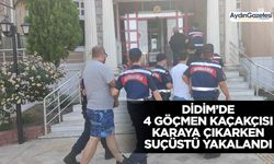 Didim’de 4 göçmen kaçakçısı karaya çıkarken suçüstü yakalandı