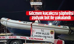 Göçmen kaçakçısı şüphelisi zodyak bot ile yakalandı