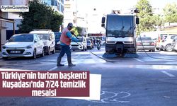 Türkiye’nin turizm başkenti Kuşadası’nda 7/24 temizlik mesaisi