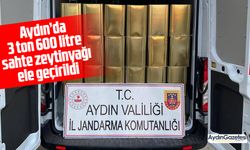 Aydın’da 3 ton 600 litre sahte zeytinyağı ele geçirildi