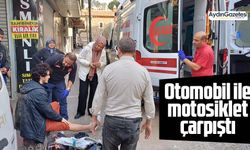 Otomobil ile motosiklet çarpıştı: 1 yaralı