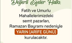 Efeler’in semt pazarlarında Arife düzenlemesi