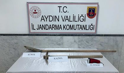 Kuyucak'ta kaçak kazı yaparken suçüstü yakalandılar
