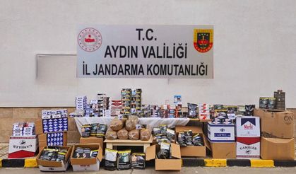 Aydın'da jandarma 242 bin 260 tütün dolu makaron ele geçirdi