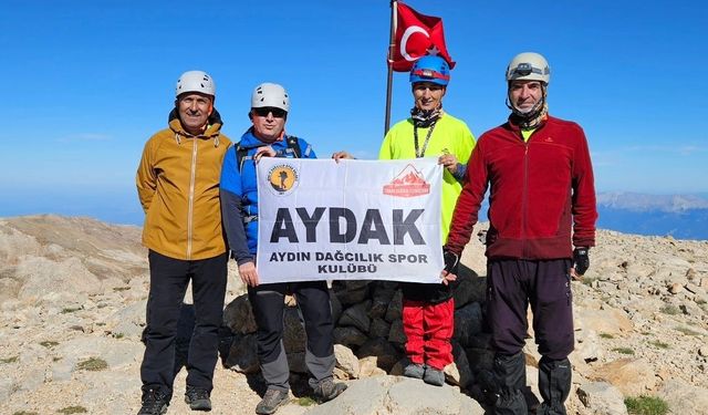 Aydınlı dağcılar, Batı Torosların en yüksek ikinci dağına tırmandı