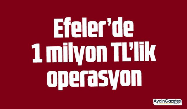 Efeler’de 1 milyon TL’lik operasyon