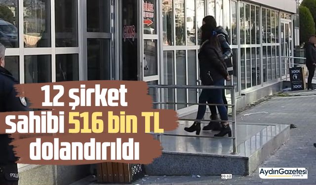 12 şirket sahibi 516 bin TL dolandırıldı