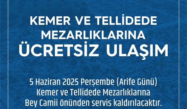 Efeler Belediyesi'nden bayram ari̇fesi̇nde mezarlıklara ücretsi̇z servi̇s
