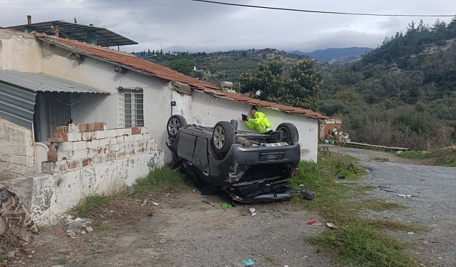 Otomobil takla attı, 1 yaralı