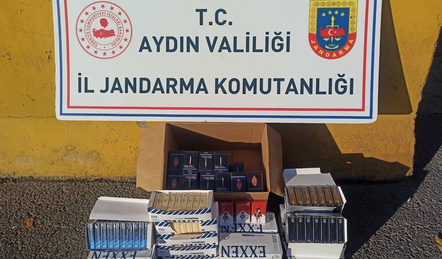 Efeler’de yol kontrolünde 305 paket kaçak sigara ele geçirildi