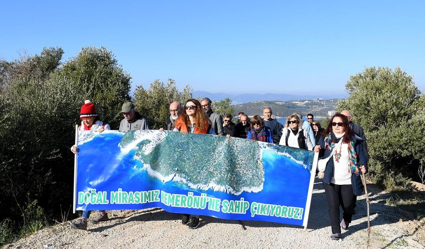 Kuşadası’nda çevreci̇ler Kemerönü’nü korumada kararlı