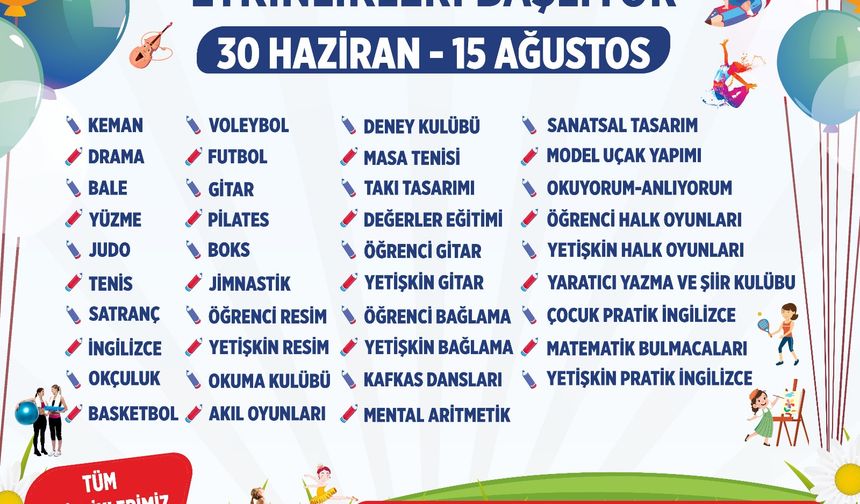 Aydınlı çocuklar yaz tatilinde eğlenirken öğrenecek